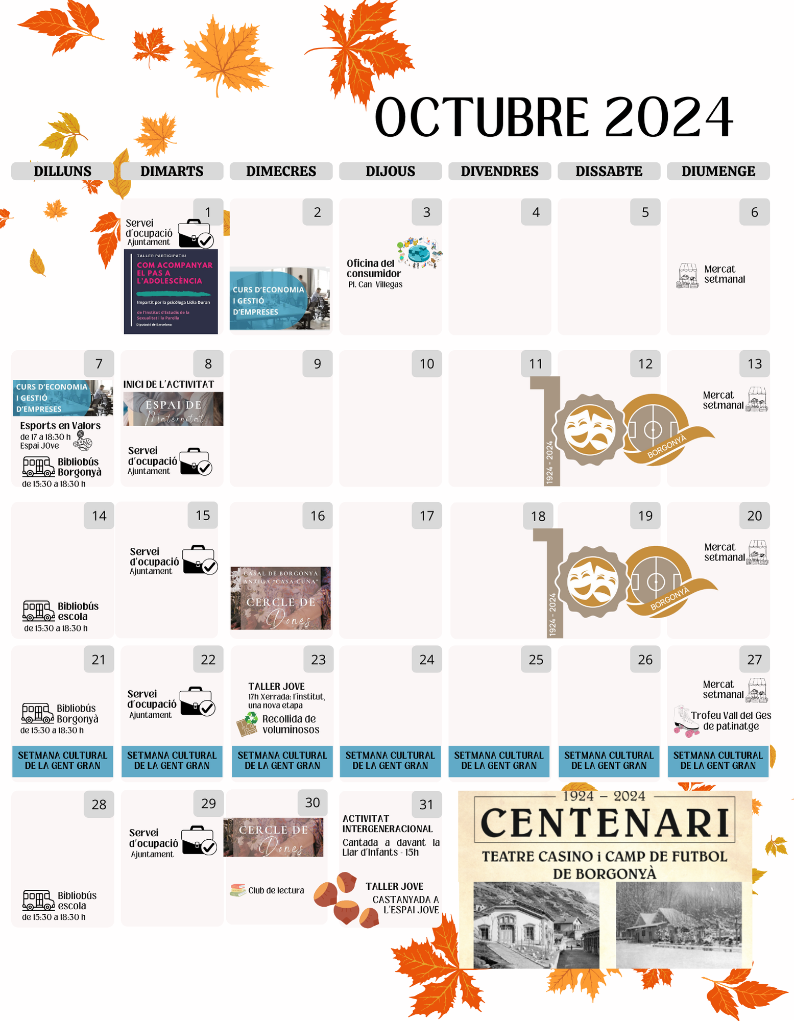 AGENDA MENSUAL SETEMBRE 2024