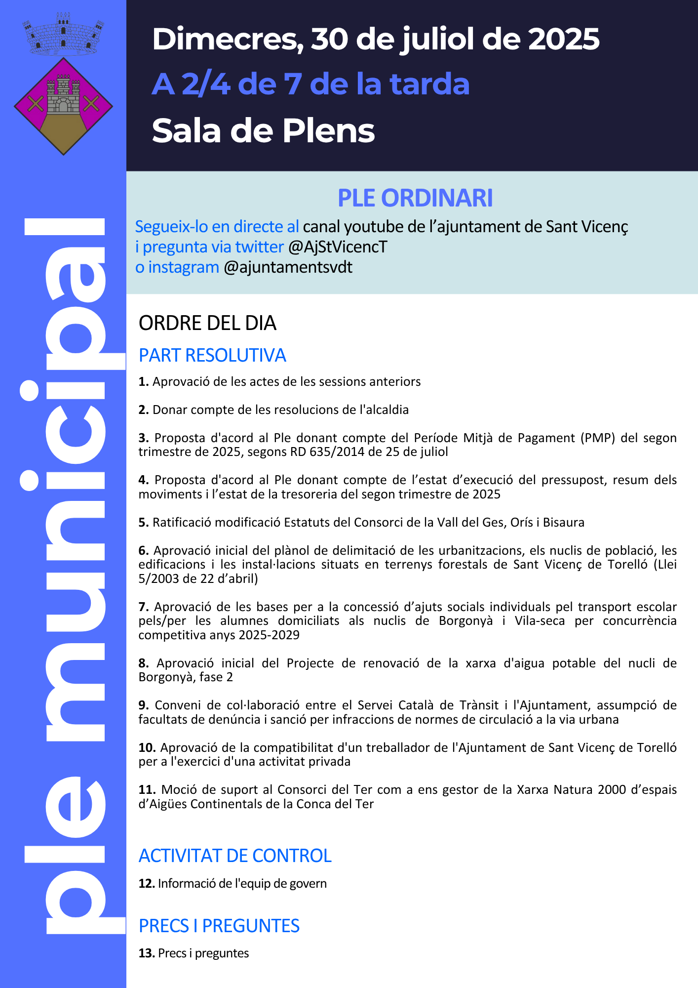 PLE ORDINARI
