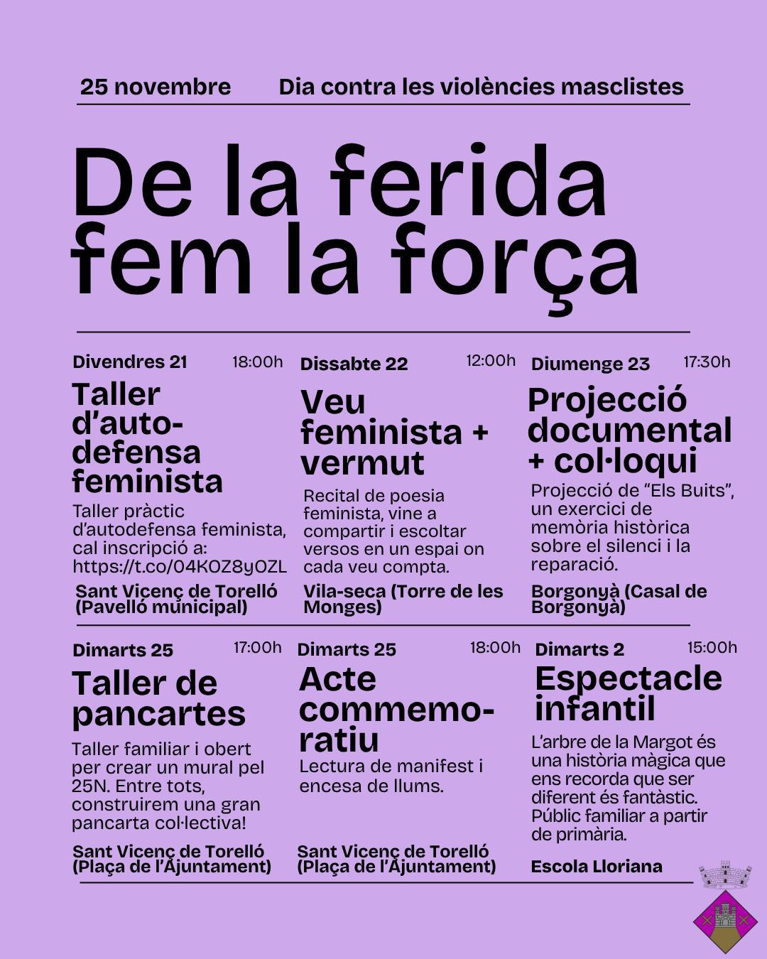 ACTES PEL 25N - De la ferida fem la força
