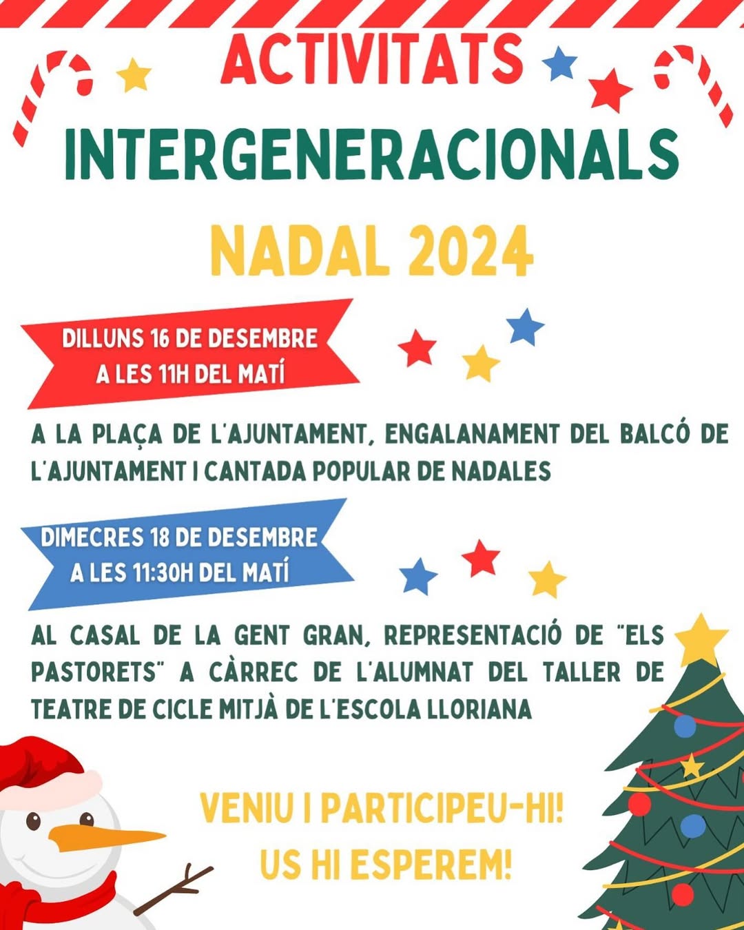 ACTIVITATS INTERGENERACIONALS DE NADAL 2024