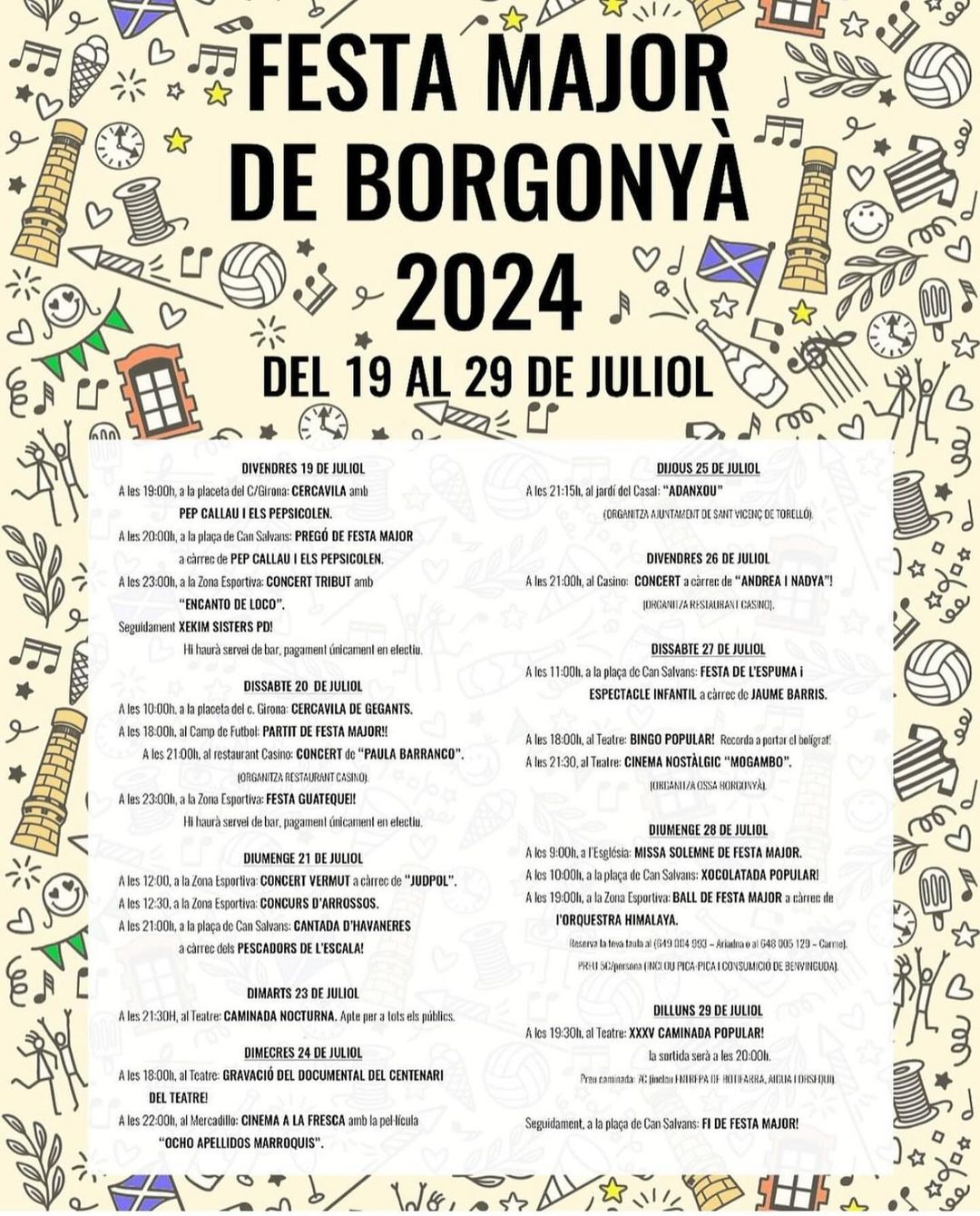 FESTA MAJOR DE BORGONYÀ 2024