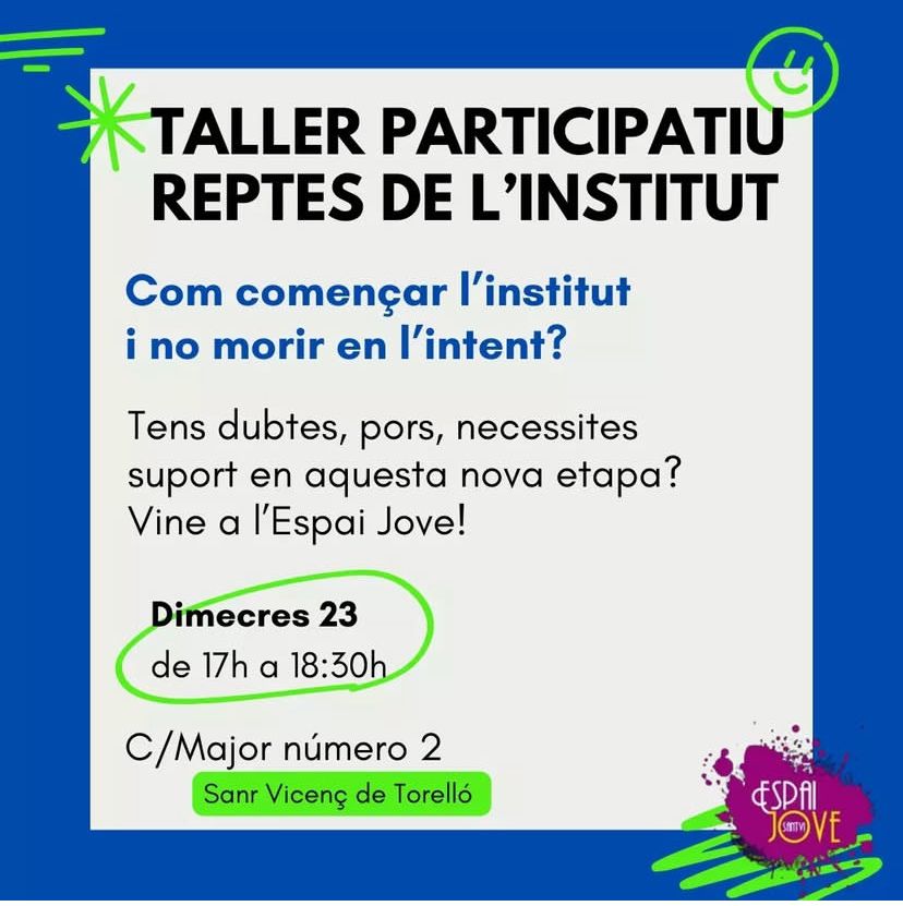 TALLER PARTICIPATIU: REPTES DE L'INSTITUT