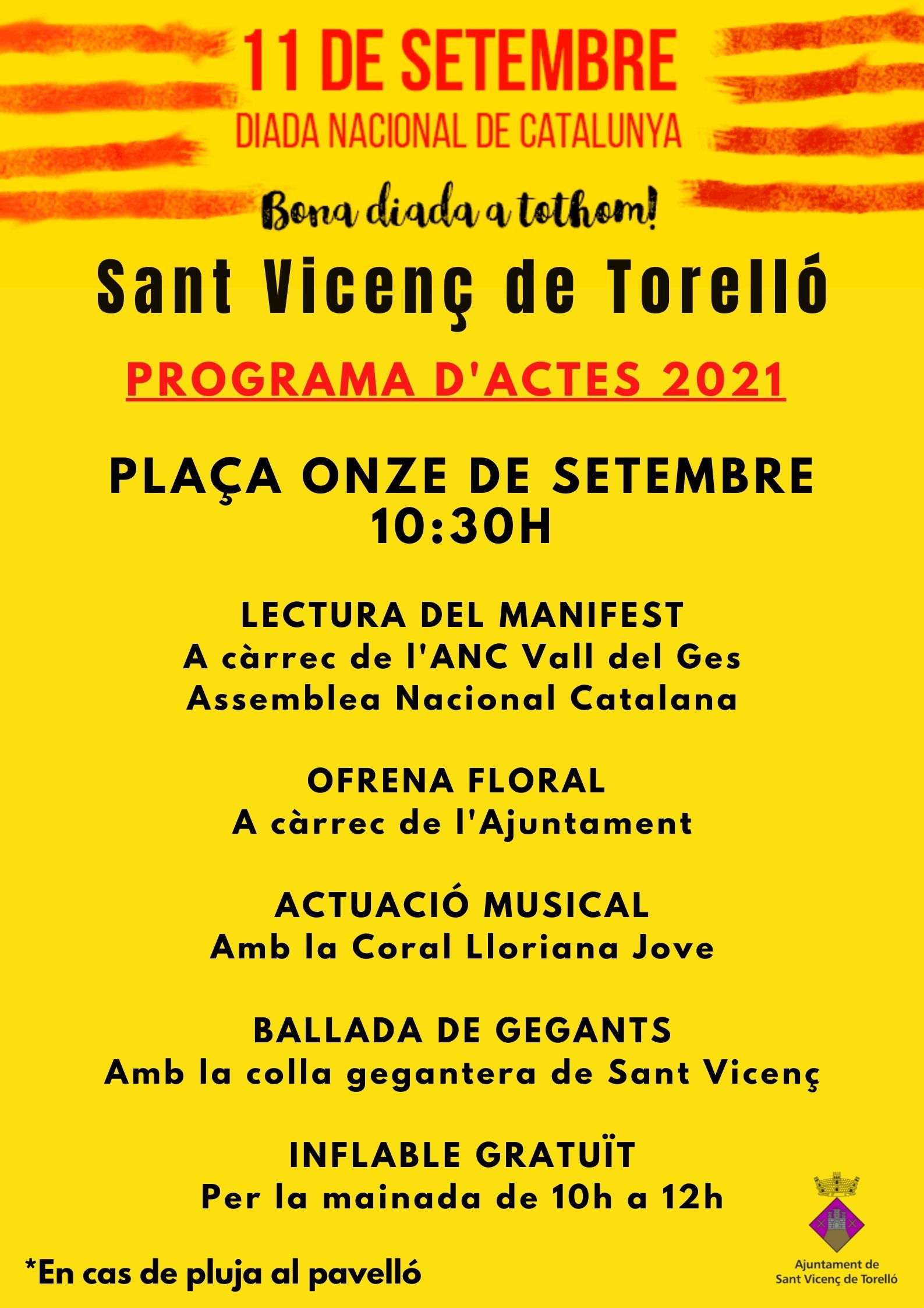 Diada nacional a Sant Vicenç de Torelló